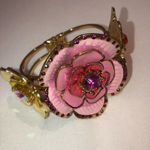 Betsey Johnson Jewled Flower Bracelet